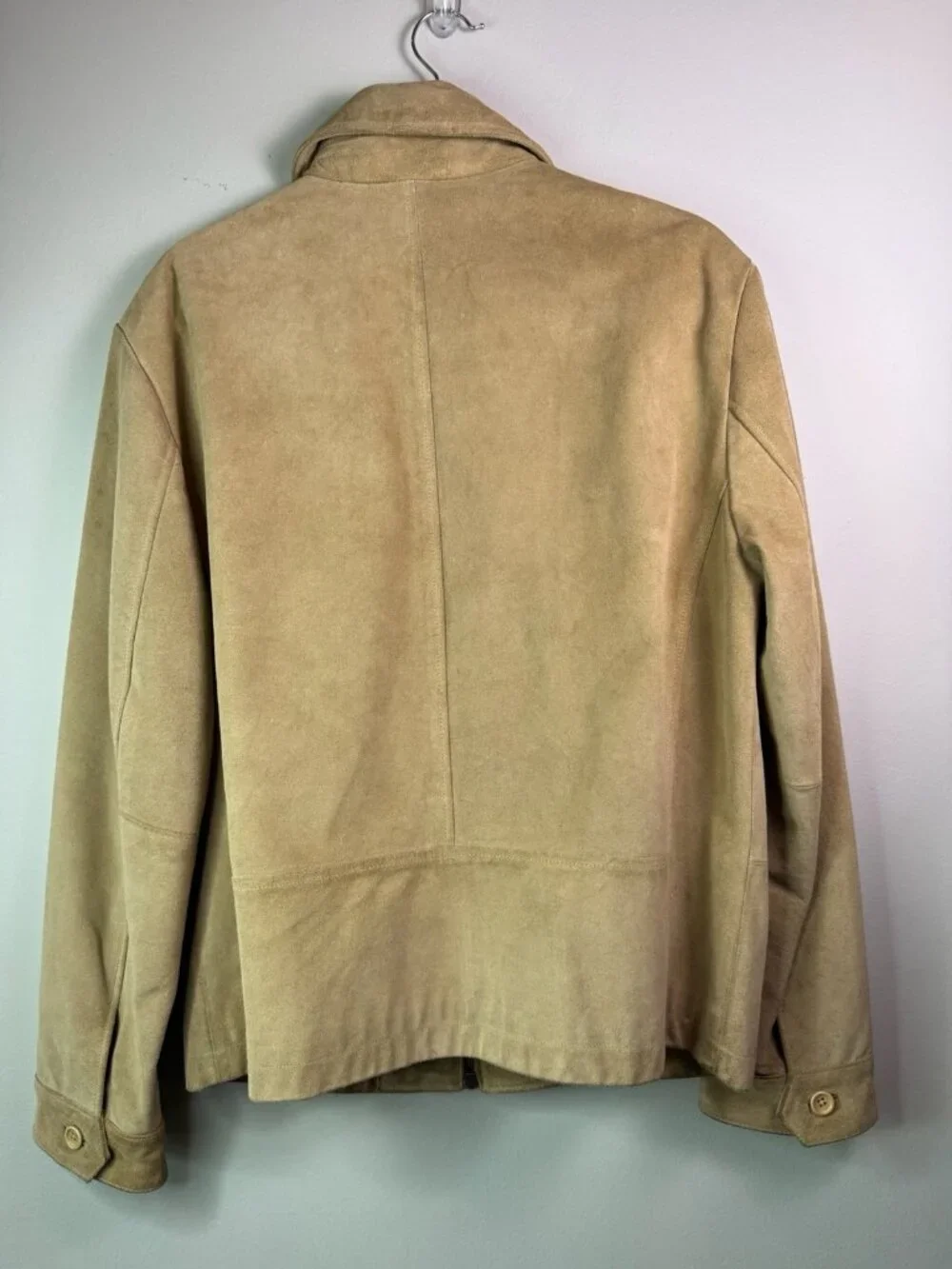 Banana Republic Men’s Suede Leather Collared Zip Up Jacket Size Small